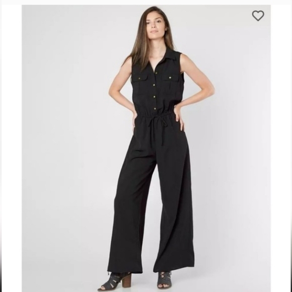 New Black Sleeveless Jumpsuit - Picture 9 of 10